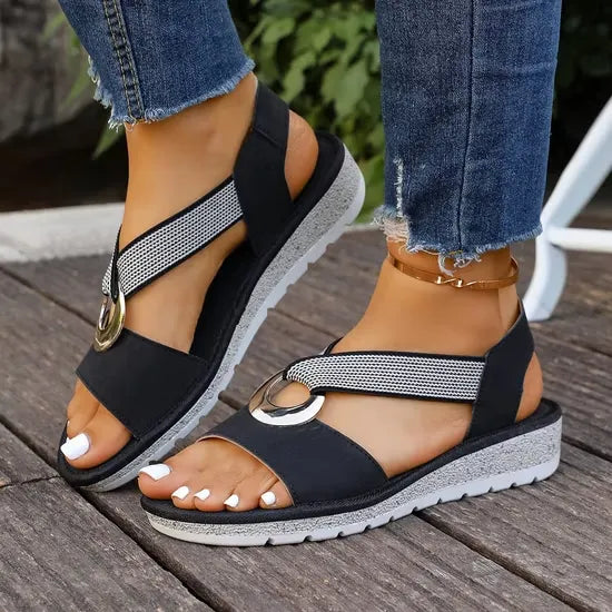 Zefira | Open Toe Flatform Sandals