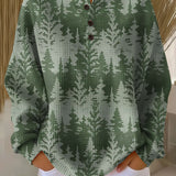 Emily - Green Evergreen Forest Top