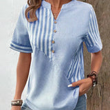 Lila | Soft Striped Blouse