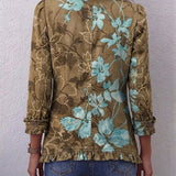 Salud | Ruffled Floral Layering Jacket
