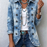 Genoveva | Botanical Gradient Jacket with Ruffles