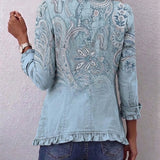 Remedies | Vintage Cashmere Jacket with Ruffles