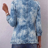 Genoveva | Botanical Gradient Jacket with Ruffles