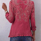 Adoration | Pink Cashmere Jacket with Ruffles