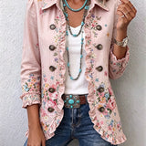 Araceli | Floral Jacket with Ruffles and Buttons
