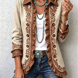 Almudena | Floral Embroidered Jacket with Ruffles