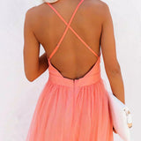 Geneva | Coral Light Maxi Dress