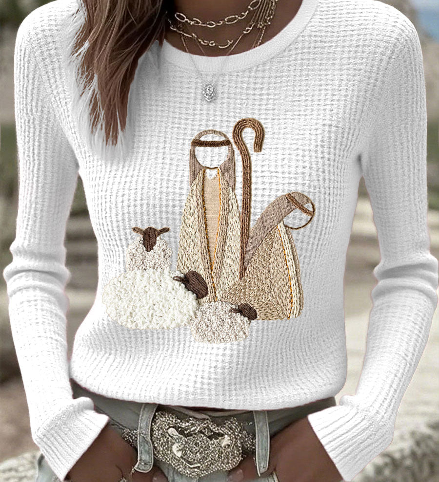Women's Christmas Jesus Nativity Tops