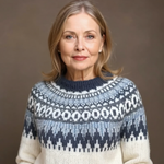 Janet | Ivory & Navy Fair Isle Jumper