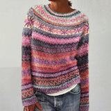 Amy | Pink Multicolour Fair Isle Jumper