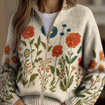 Brianna - Wildflower Field Zip-Up Cardigan