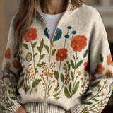Brianna - Wildflower Field Zip-Up Cardigan