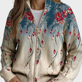 Zillah - Floral Gradient Peacock Feathers